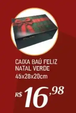 Giassi Supermercados Caixa baú feliz natal verde oferta