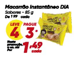 Dia Macarrão instantáneo DIA oferta