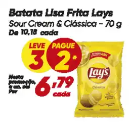 Dia Batata Lisa Frita Lays Sour Cream & Clássica oferta