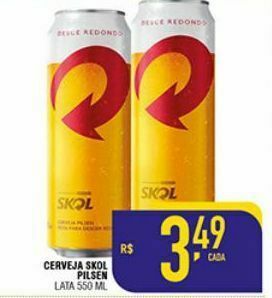 Mercantil Rodrigues Cerveja skol pilsen 550ml oferta