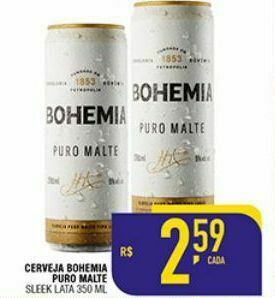 Mercantil Rodrigues Cerveja bohemia puro malte 350ml oferta