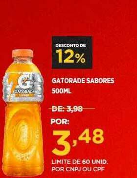Apoio Mineiro Gatorade Sabores oferta