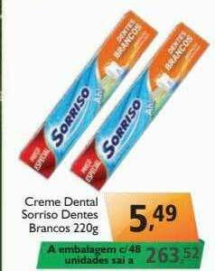 Creme Dental Sorriso Dentes Brancos