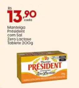 Supper Rissul Manteiga Président com Sal Zero Lactose Tablete oferta