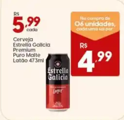 Supper Rissul Cerveja Estrella Galicia Premium Puro Malte Latão oferta