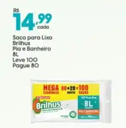 Supper Rissul Saco para Lixo Brilhus Pia e Banheiro oferta