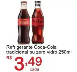 Giga Atacado Refrigerante Coca-Cola tradicional ou zero vidro oferta