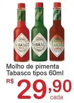 Giga Atacado Molho de pimenta Tabasco tipos oferta