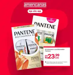Lojas Americanas kit shampoo e condicionador Pantene oferta
