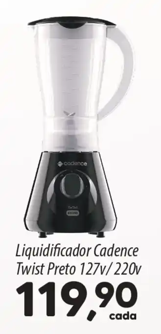 Liquidificador Cadence Twist Preto 127v/220v