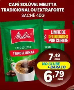 Rede Bom Lugar Café solúvel melitta tradicional ou extraforte sachê oferta