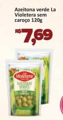 Supermercados Savegnago Azeitona verde La Violetera sem caroço oferta