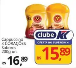 Supermercados Koch Cappuccino 3 CORAÇÕES Sabores oferta