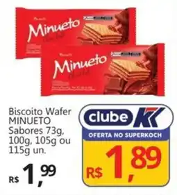 Supermercados Koch Biscoito Wafer MINUETO Sabores oferta