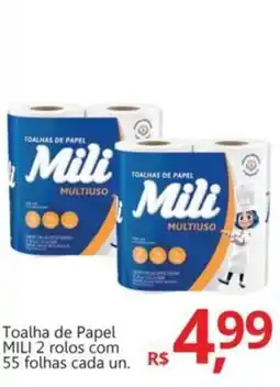 Supermercados Koch Toalha de Papel MILI 2 rolos com 55 folhas cada un oferta