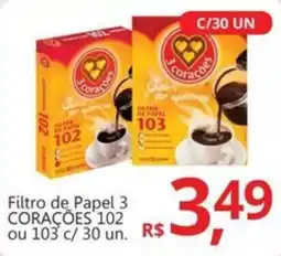Supermercados Koch Filtro de Papel 3 CORAÇÕES oferta