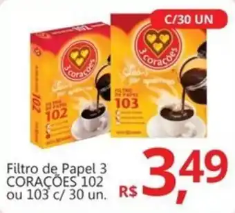 Supermercados Koch Filtro de Papel 3 CORAÇÕES oferta
