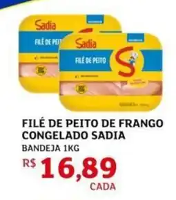 Assaí Atacadista Filé de peito de frango congelado sadia bandeja oferta