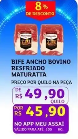 Assaí Atacadista Bife ancho bovino resfriado maturatta oferta