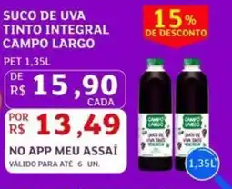 Assaí Atacadista Suco de uva tinto integral campo largo oferta