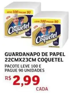 Assaí Atacadista Guardanapo de papel 22cmx23cm coquetel oferta