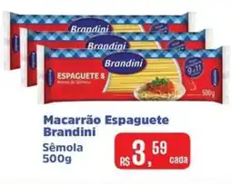Supermercados Mateus Macarrão Espaguete Brandini oferta