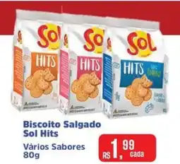 Supermercados Mateus Biscoito Salgado Sol Hits oferta