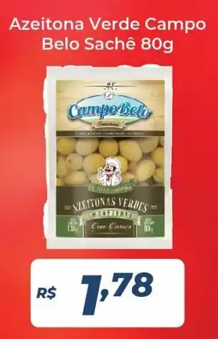 Azeitona Verde Campo Belo Sache 80g