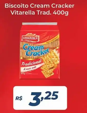 Biscoito Cream Cracker Vitarella Trad. 400g