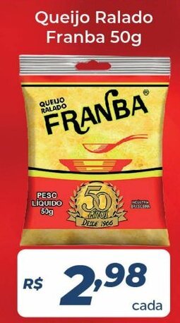 Queijo Ralado Franba 50g