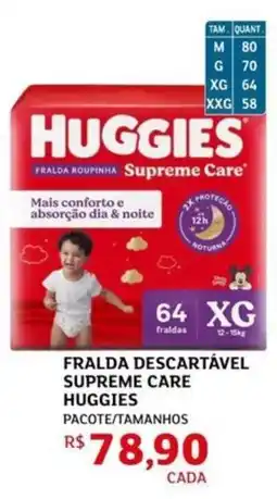 Assaí Atacadista Fralda descartável supreme care huggies oferta