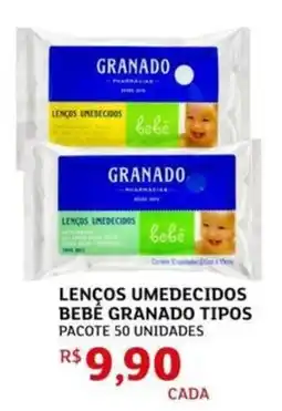 Assaí Atacadista Lenços umedecidos bebé granado tipos pacote 50 unidades oferta