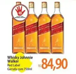 Atacadão Whisky Johnnie Walker Red Label Garrafa oferta