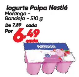 Dia logurte Polpa Nestlé Morango - Bandeja - oferta