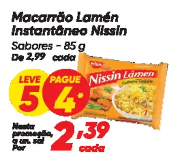 Dia Macarrão Lamén Instantâneo Nissin oferta