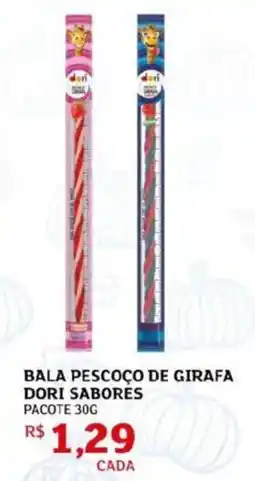 Assaí Atacadista Bala pescoço de girafa dori sabores oferta