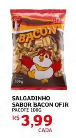 Assaí Atacadista Salgadinho sabor bacon ofir pacote oferta