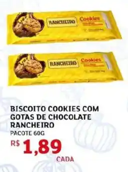 Assaí Atacadista Biscoito cookies com gotas de chocolate rancheiro oferta