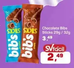 Supermercados São Vicente Chocolate Bibs Sticks oferta