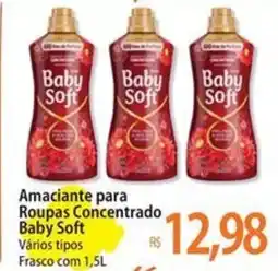Atacadão Amaciante para Roupas Concentrado Baby Soft Vários tipos Frasco oferta