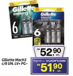 Fort Atacadista Gillette Mach3 c/6 UN. oferta