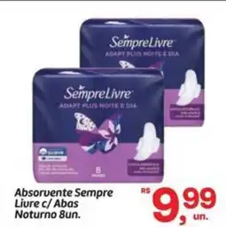 Fort Atacadista Absorvente Sempre Liure c/Abas Noturno 8un. oferta