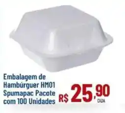 Max Atacadista Embalagem de Hambúrguer HM01 Spumapac Pacote oferta