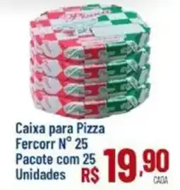 Max Atacadista Caixa para Pizza Fercorr N° 25 Pacote com 25 Unidades oferta