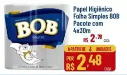 Max Atacadista Papel Higiênico Folha Simples BOB Pacote com oferta