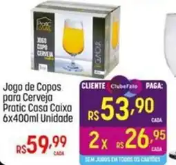Muffato Jogo de Copos para Cerveja Pratic Casa Caixa oferta