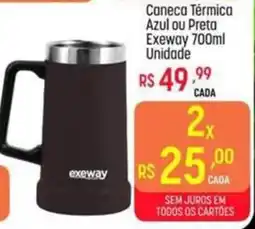 Muffato Caneca Térmica Azul ou Preta Exeway Unidade oferta