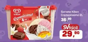 Supermercados São Vicente Sorvete Kibon Cremosissimo oferta