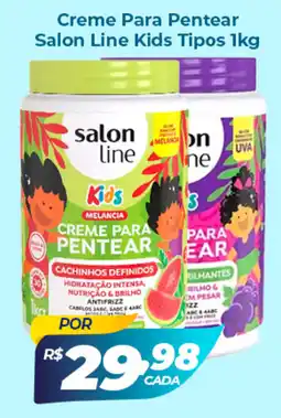 X Supermercados Creme Para Pentear Salon Line Kids Tipos oferta