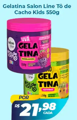 X Supermercados Gelatina Salon Line Tô de Cacho Kids oferta